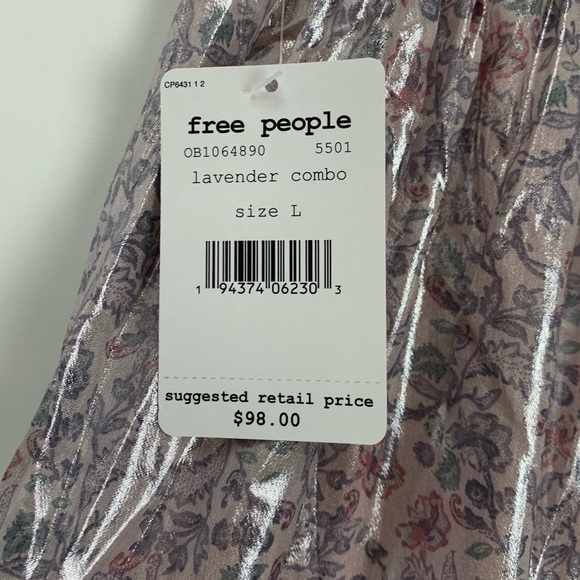 NWT Free People In a Bubble Satin Mini Skirt - Picture 9 of 9